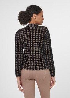 Stand-up collar jumper with jacquard pattern thumbnail 3