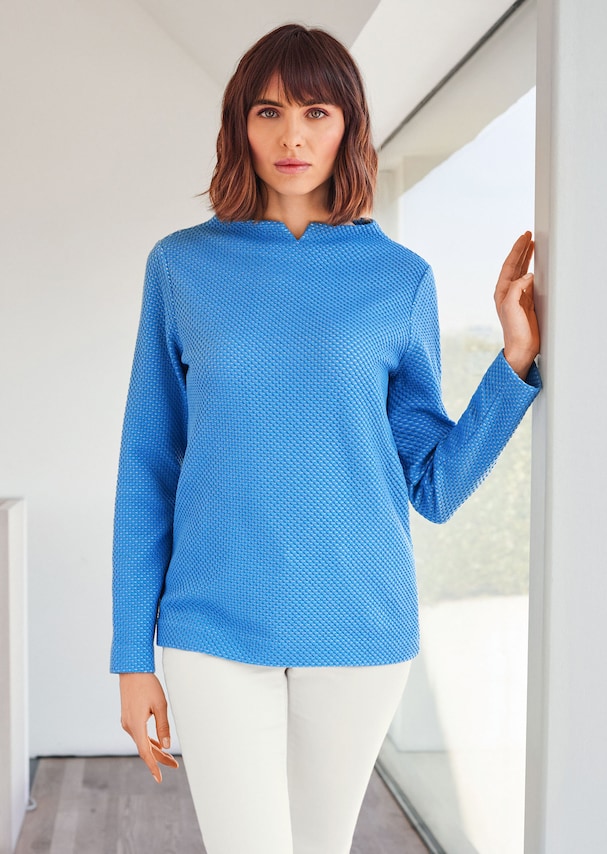 Sweatshirt in textured fabric