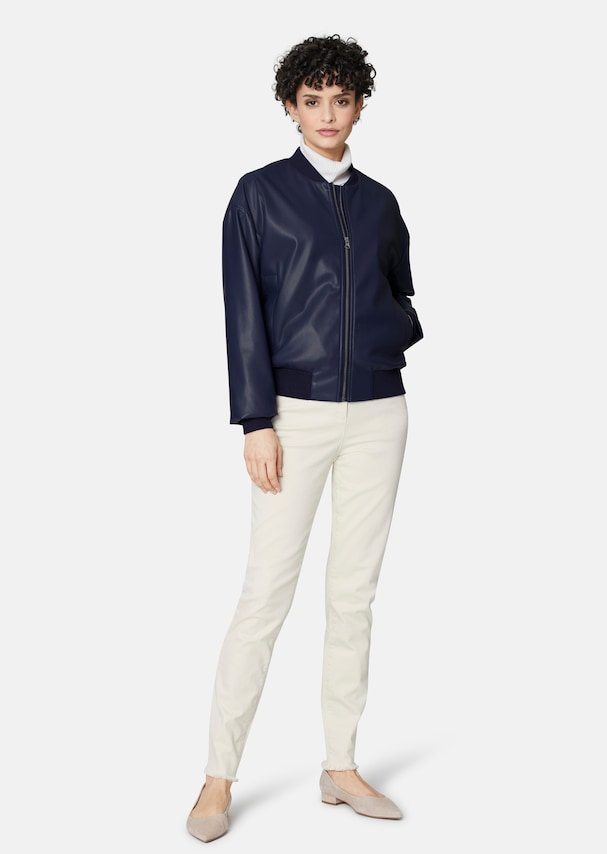 Bomber jacket in a cool leather look 1