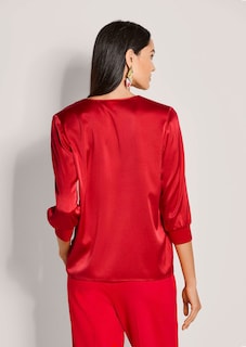 Blusenshirt aus Seidenstretch mit V-Ausschnitt thumbnail 3