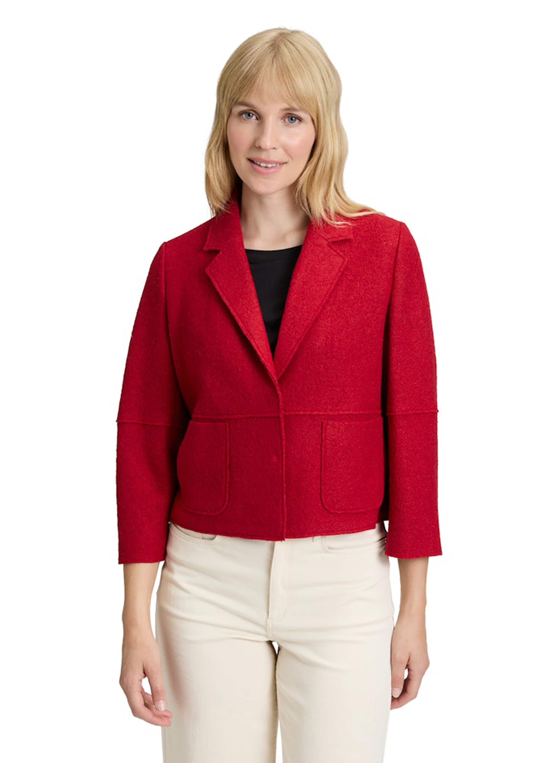 Blazer en laine foulée et viscose