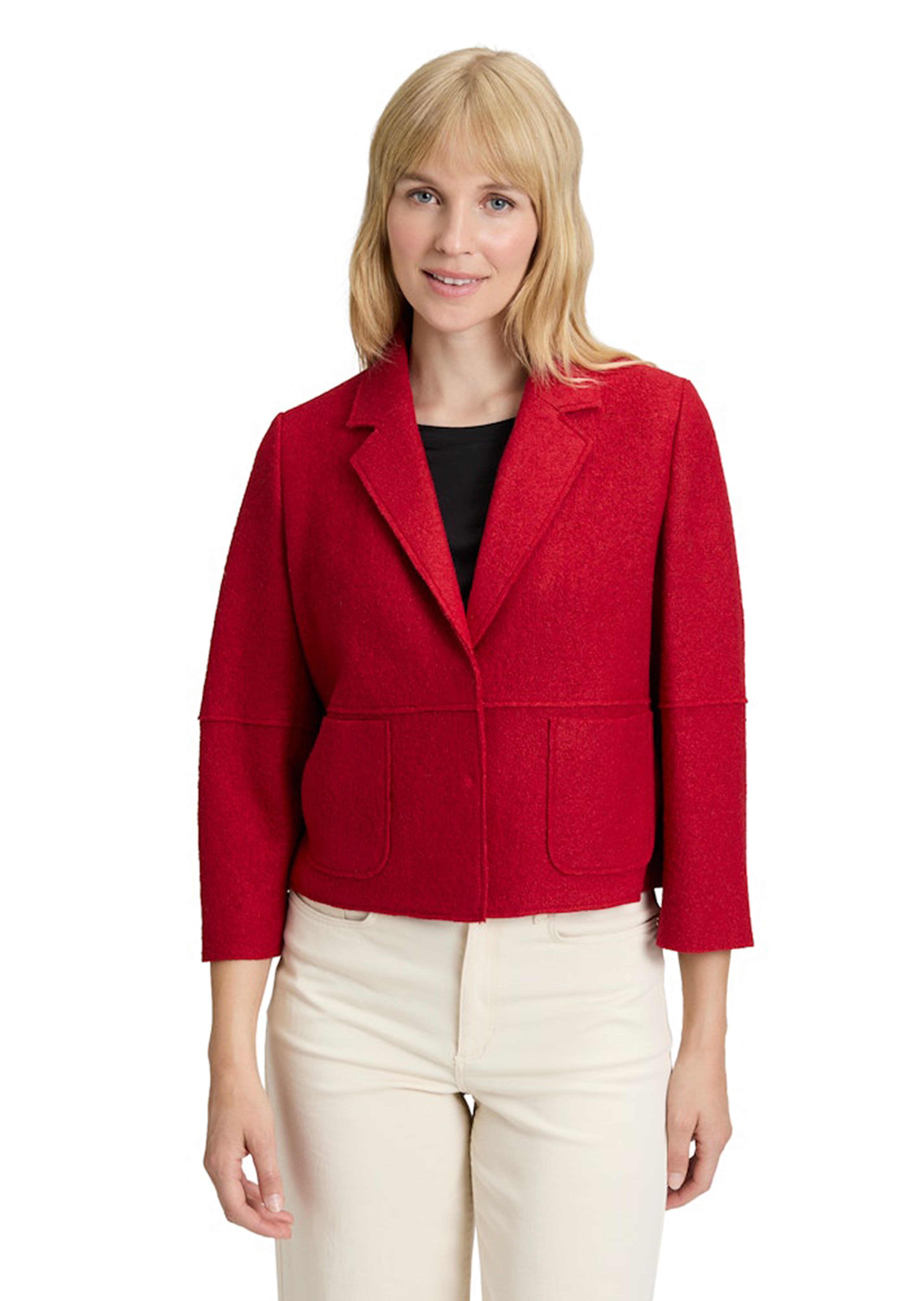 Blazer en laine foulée et viscose