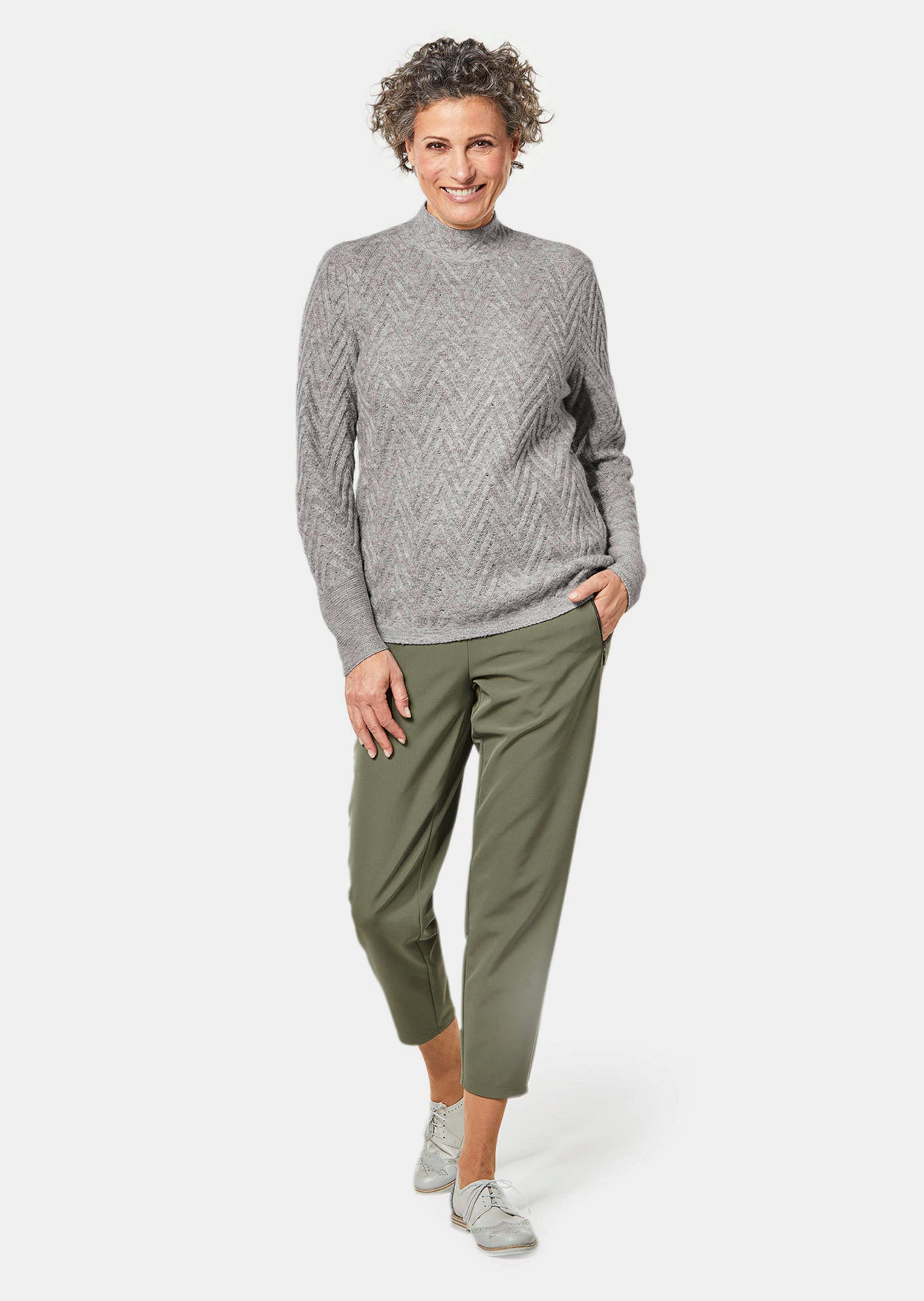 Pull à motif en tricot - gris argenté - Gr. 25 de Goldner Fashion
