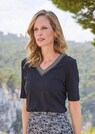 Baumwoll-Shirt mit Stickereien thumbnail 1