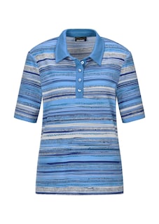 Geringeltes Poloshirt aus Viskose-Jersey thumbnail 6