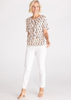 Blusenshirt aus Webware und Jersey thumbnail 2