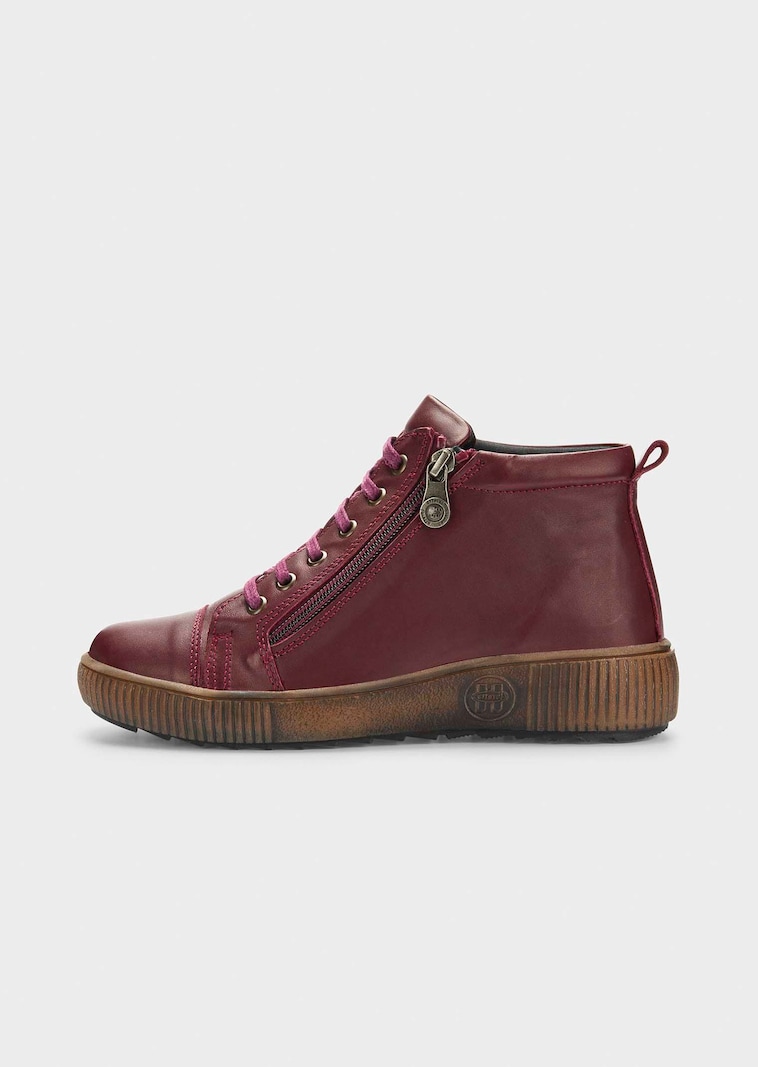 Sneaker aus Leder mit Reißverschluss