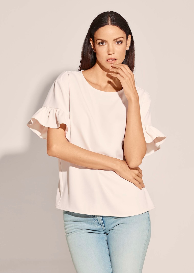 Hemdbluse mit glänzendem Finish