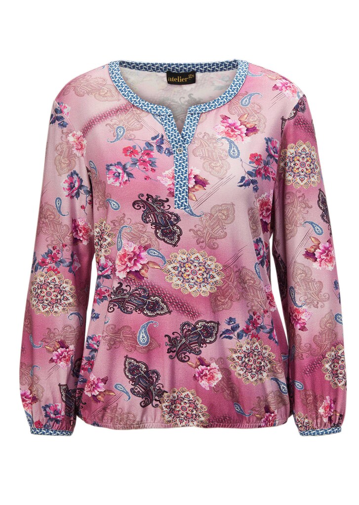 Paisley-Druckshirt mit schönem Ausschnitt