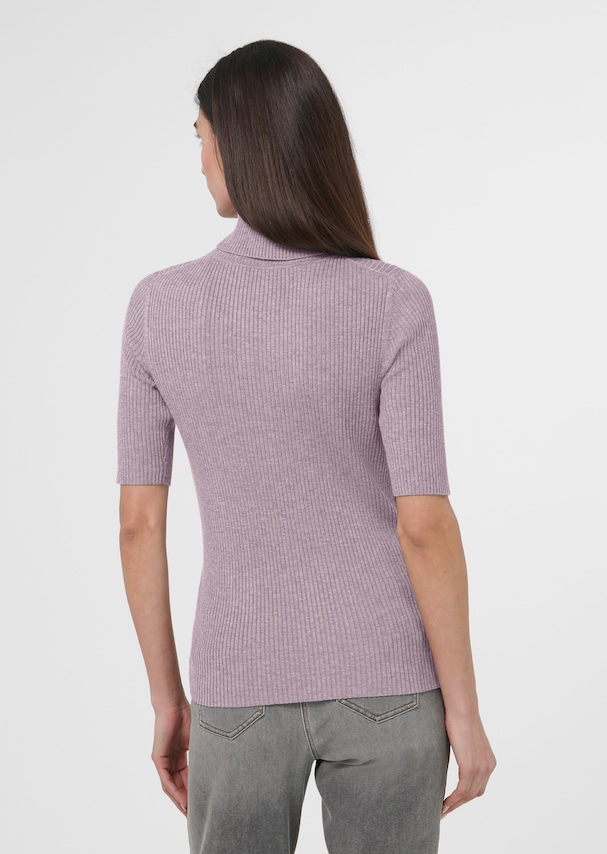 Ribbed knit jumper with half sleeves 2
