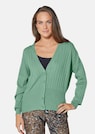 Short cardigan with V-neck thumbnail 1