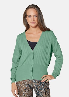 Short cardigan with V-neck thumbnail 1