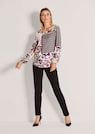 Bluse mit Blumenprint und Bordüre thumbnail 2