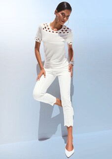 Jeans mit Stickerei am Saum thumbnail 2