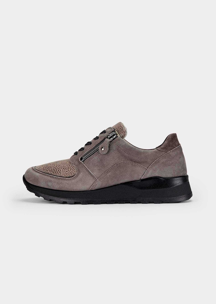 Hallux-Sneaker in Leder-Textil-Mix