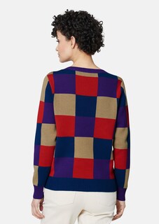 Jacquard-Pullover mit stylischen Karos thumbnail 3