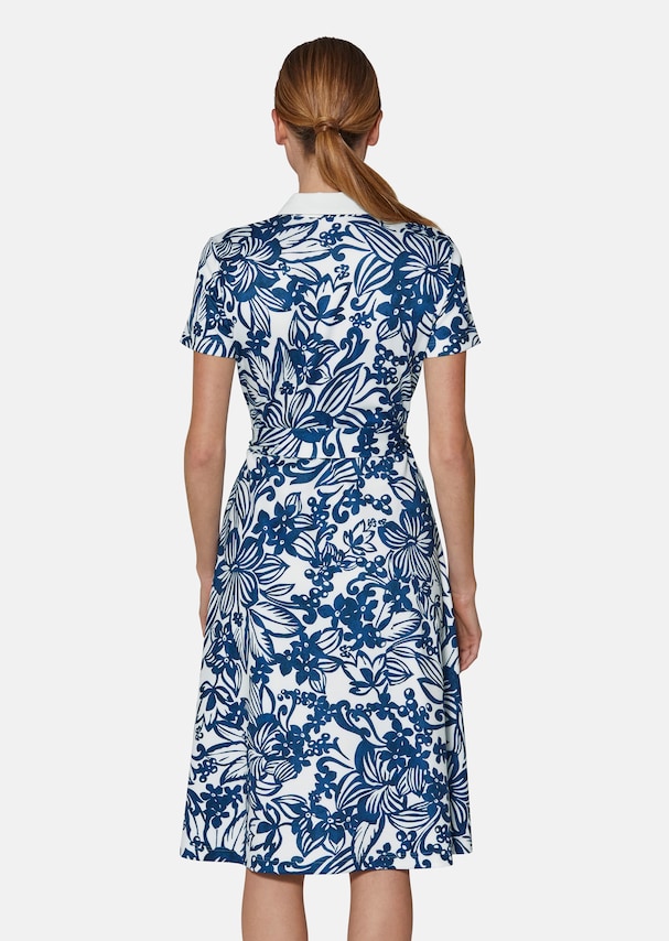 Polo dress with floral pattern 2