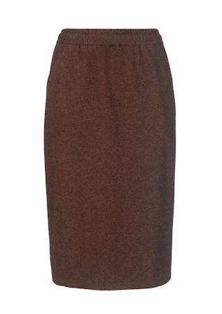bruin / zwart Mooi te combineren rok met elastische tailleband
