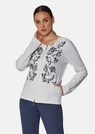 Lounge-Jacke mit eleganter Stickerei thumbnail 1