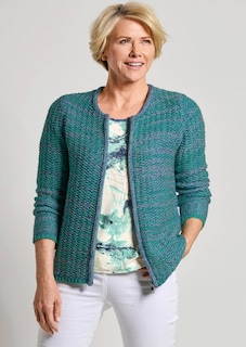 Strickjacke mit verdecktem Reißverschluss thumbnail 7