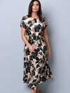 Midikleid mit kleiner Raffung in Taille thumbnail 3