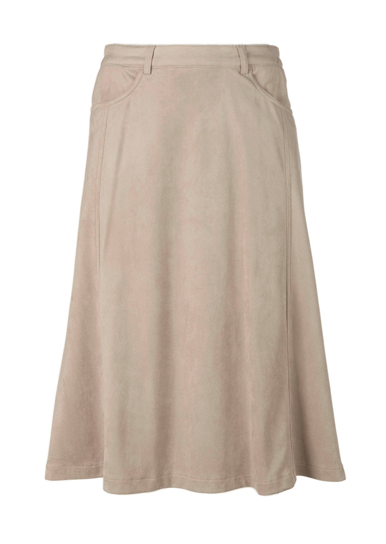 bequemer Rock in Velourslederoptik