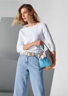 Feinstrickpullover mit U-Boot-Ausschnitt und 3/4-Arm thumbnail 7