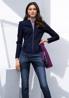 Kragenloser Kurzblazer mit Reißverschluss thumbnail 7