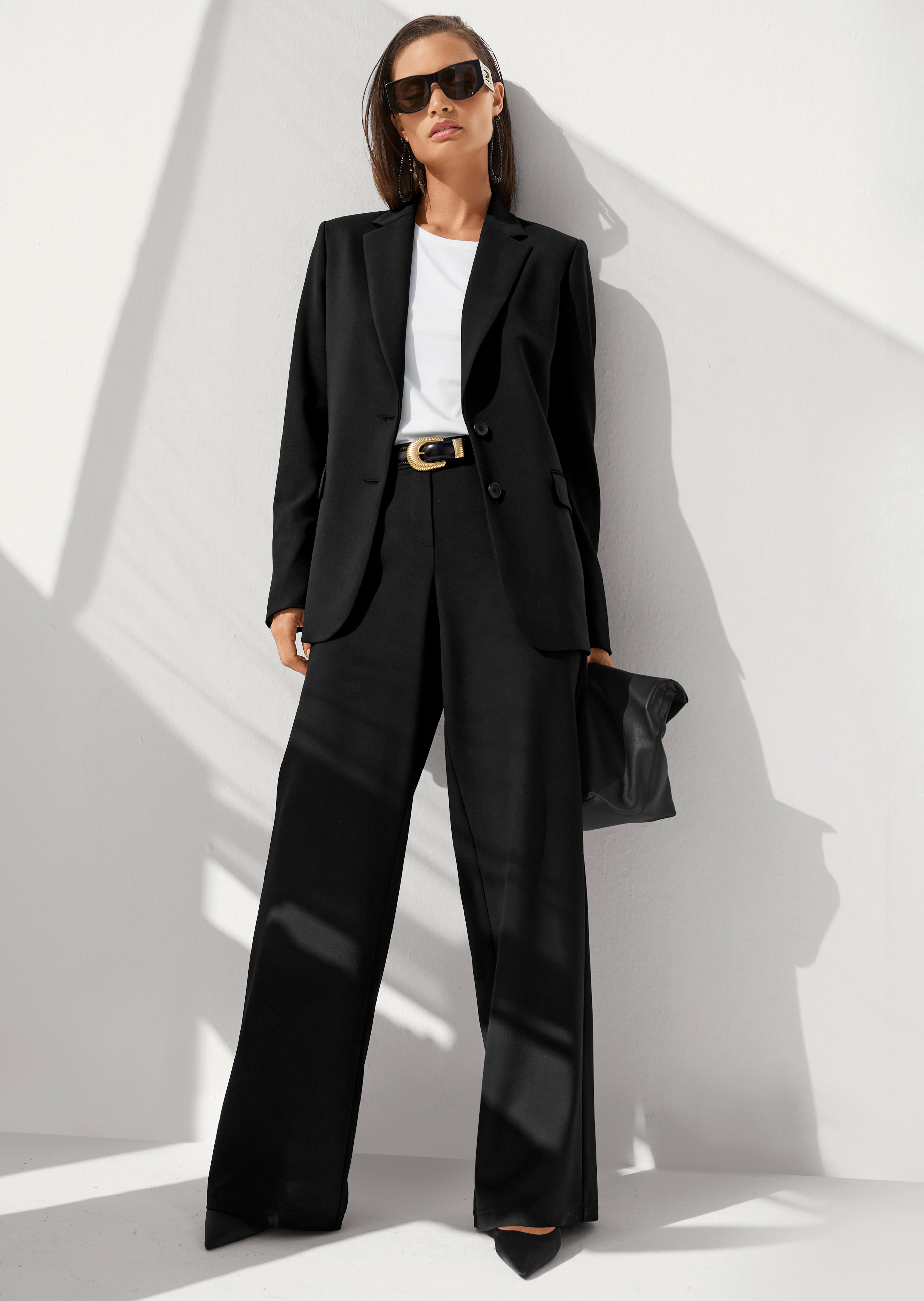 Einreihiger Blazer mit Stretchanteil