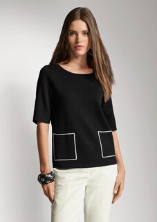 Pull manches courtes avec poches plaquées thumbnail 5