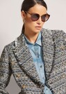 Kurzer Tweed-Blazer mit Fransen thumbnail 4