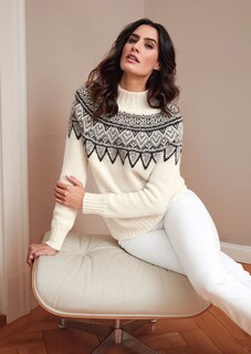 Norweger-Pullover mit Schurwolle & Alpaka thumbnail 7