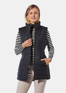 Gilet long avec surpiqûres obliques thumbnail 1