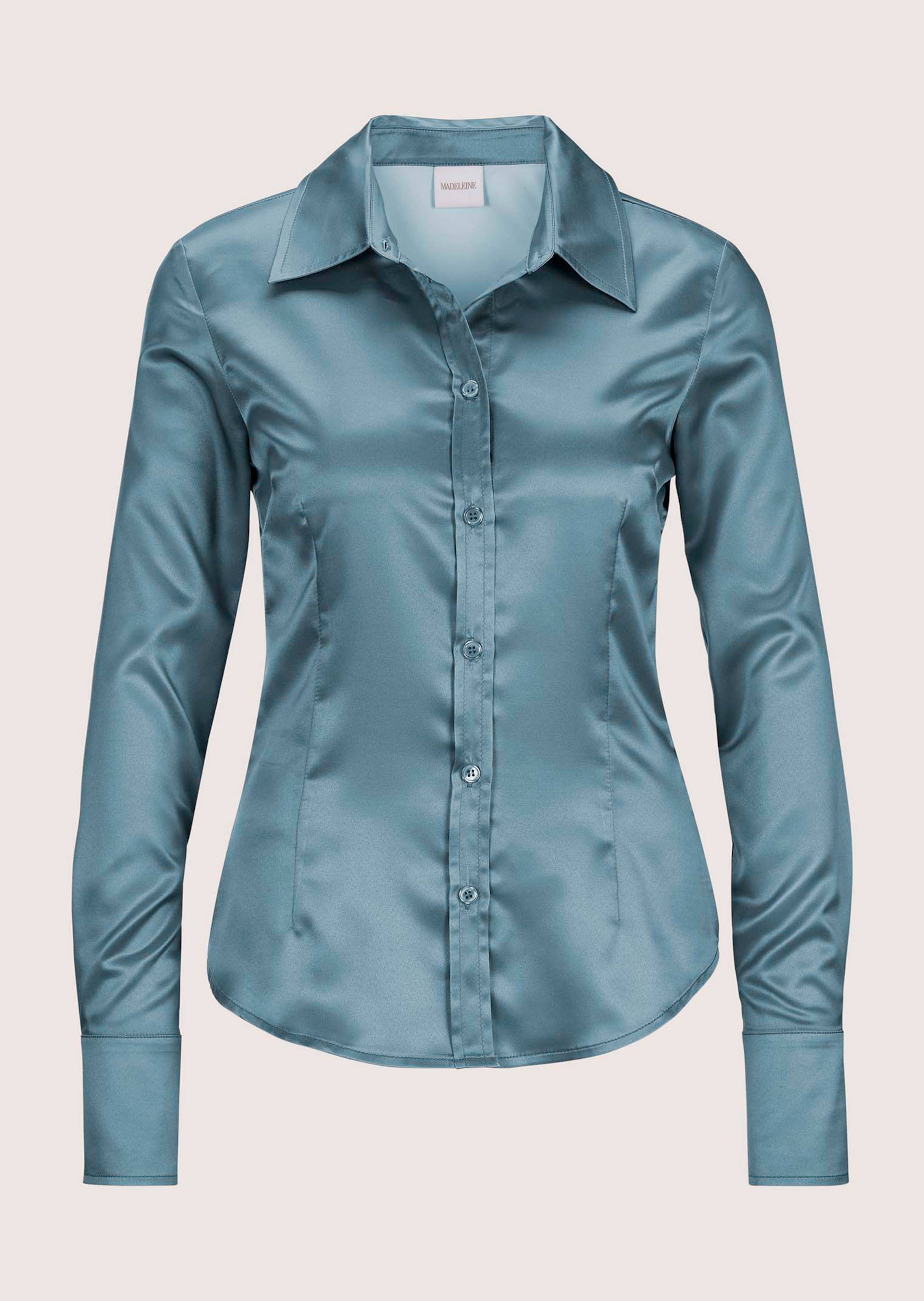 Hemdbluse mit glänzendem Finish