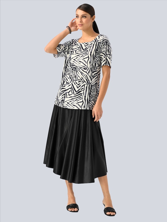 Bluse mit modischem allover Print 6