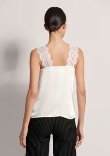 Satin-Top mit Spitze thumbnail 3