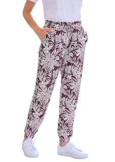 Bequeme Freizeithose mit Schlupfbund und Taschen thumbnail 1