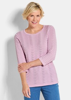 Pull en tricot structuré, à motif ondulé thumbnail 1