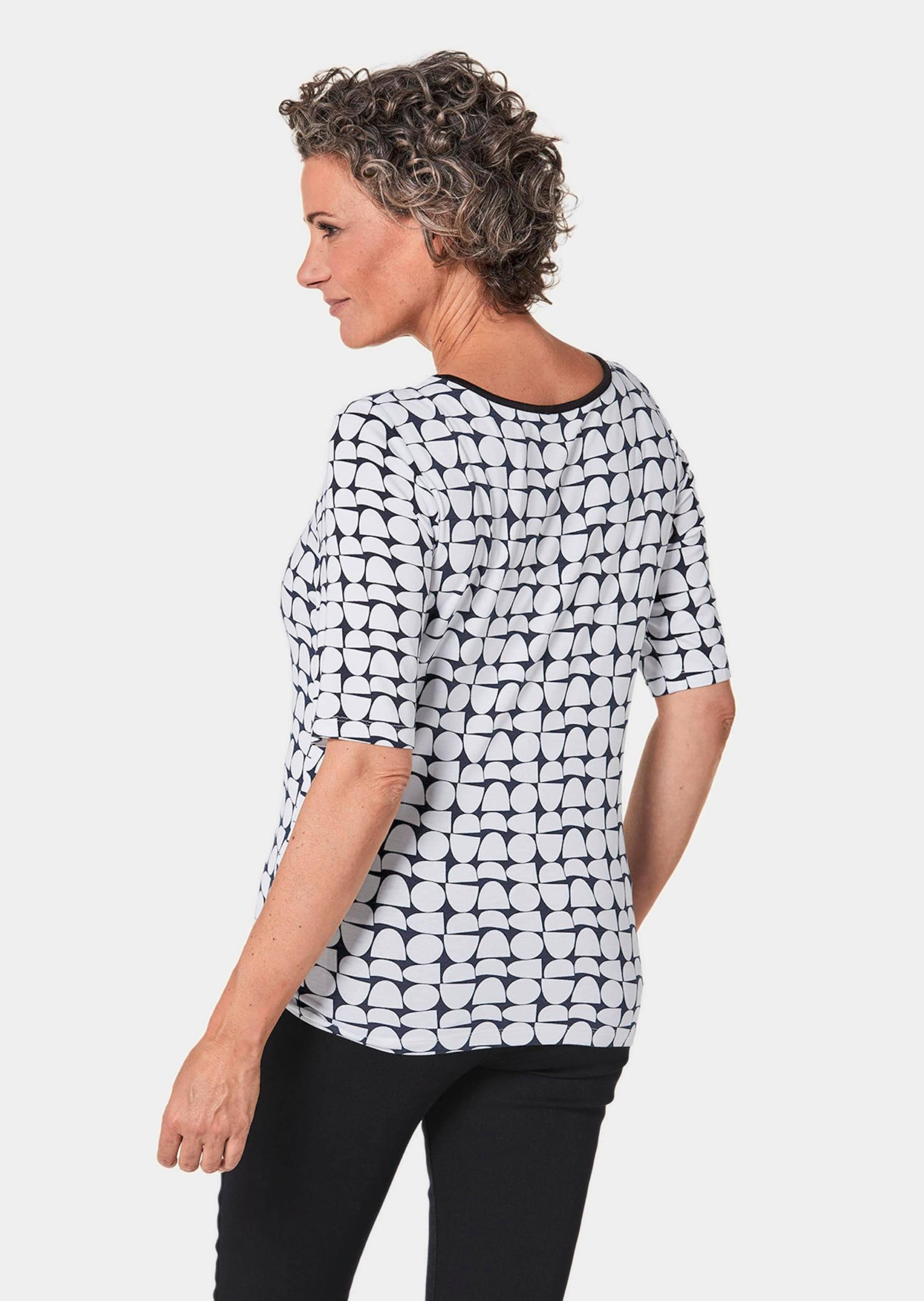 T-shirt à imprimé graphique - blanc / noir / à motifs - Gr. 50 de Goldner Fashion