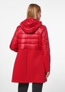 Lange Jacke im Materialmix mit Kapuze thumbnail 3