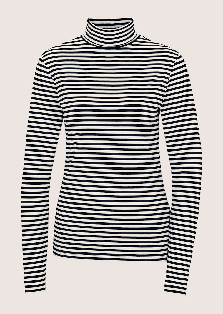 Rollkragenshirt mit Streifen