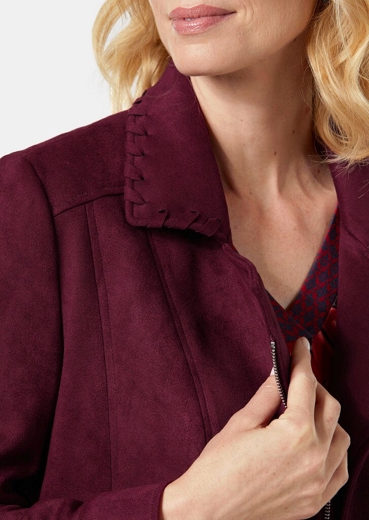 Weiche Jacke in Velourslederoptik