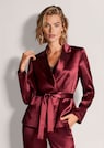 Blazer chic en satin avec lien à nouer thumbnail 1