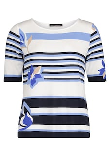 T-shirt en jersey avec motif à rayures et fleurs thumbnail 6