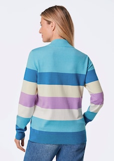 Pull en tricot avec rayures color bloc thumbnail 3