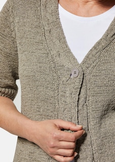 Bändchengarn-Strickjacke mit schönen Details thumbnail 5