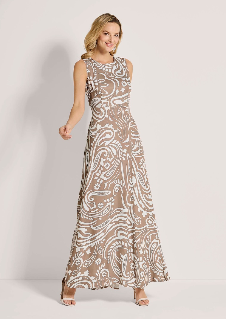 Ärmelloses Kleid mit Unikat-Print