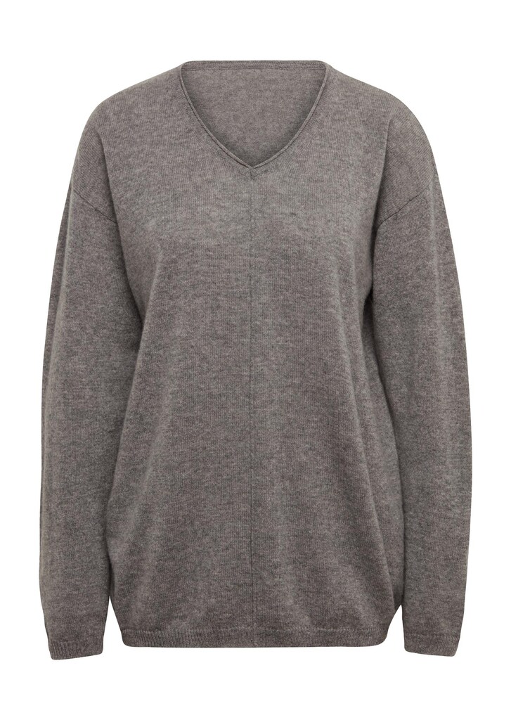 Kaschmirpullover mit V-Ausschnitt