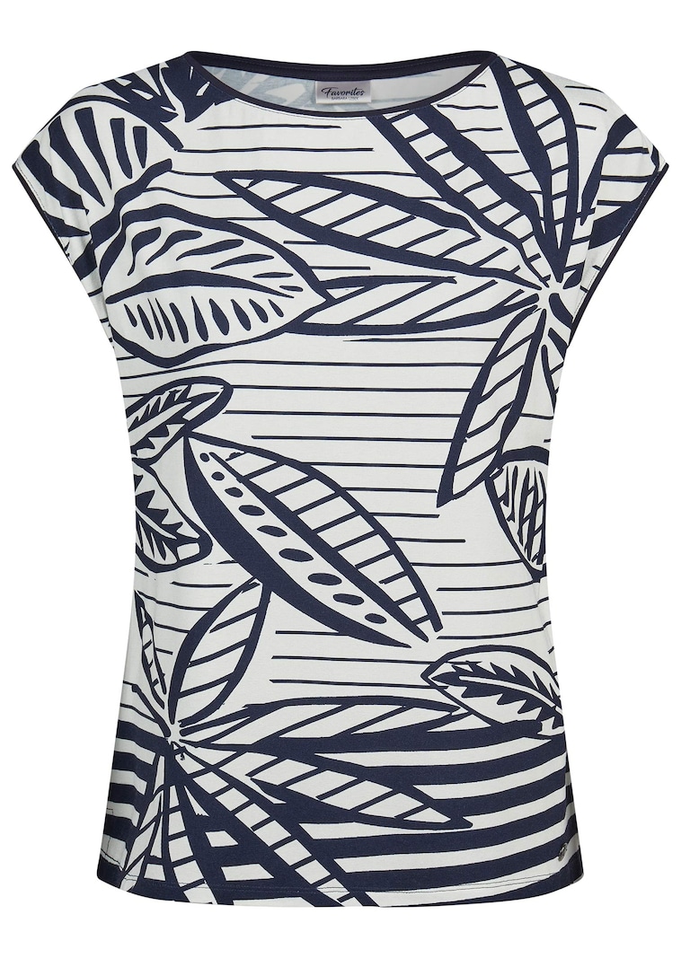 Maritiem jersey shirt van viscose