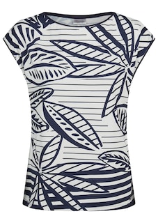 Maritimes Jersey-Shirt aus Viskose thumbnail 4